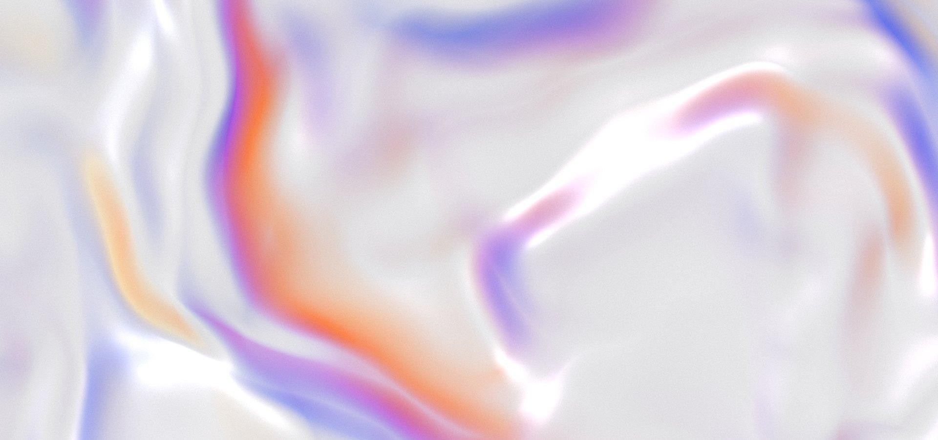 Pearl surface folded with blue, violet and ember light