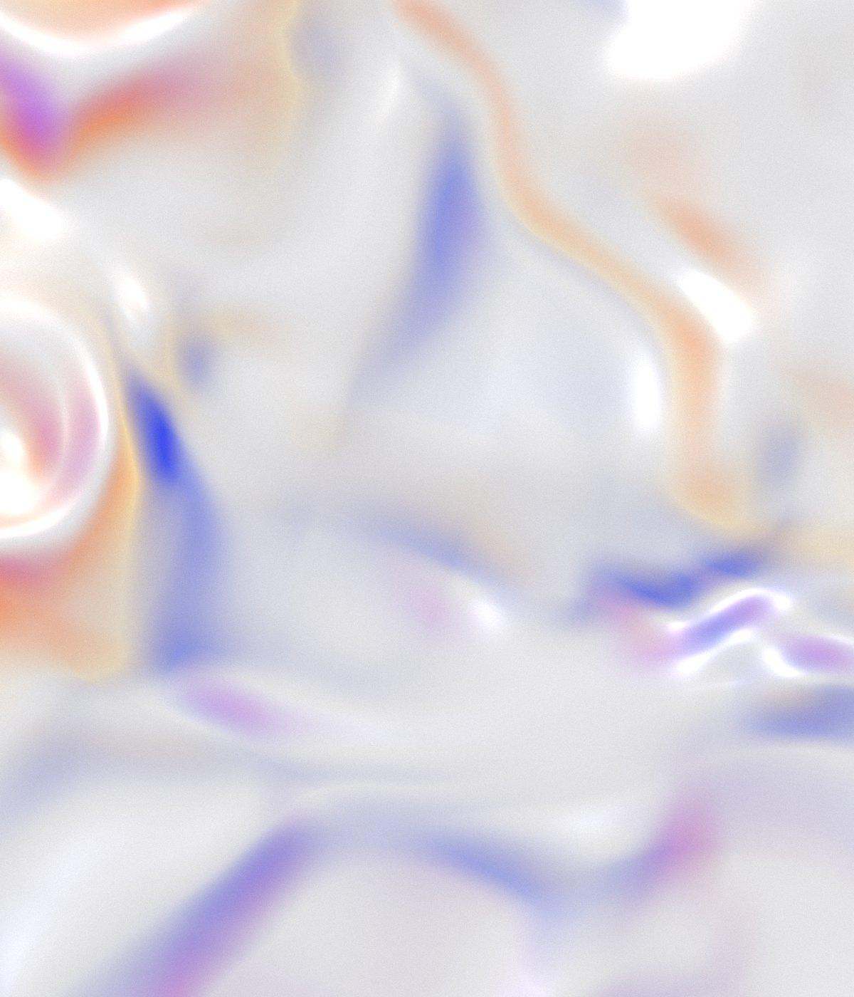 Pearl light with soft ember and blue folds
